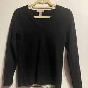 Black merino wool sweater